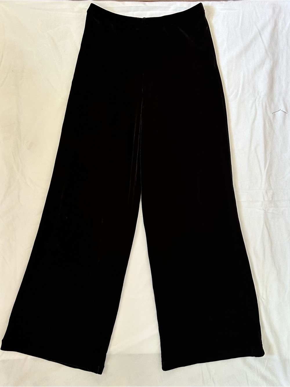 Betsey Johnson Vintage Black Wide Leg Velvet Pants